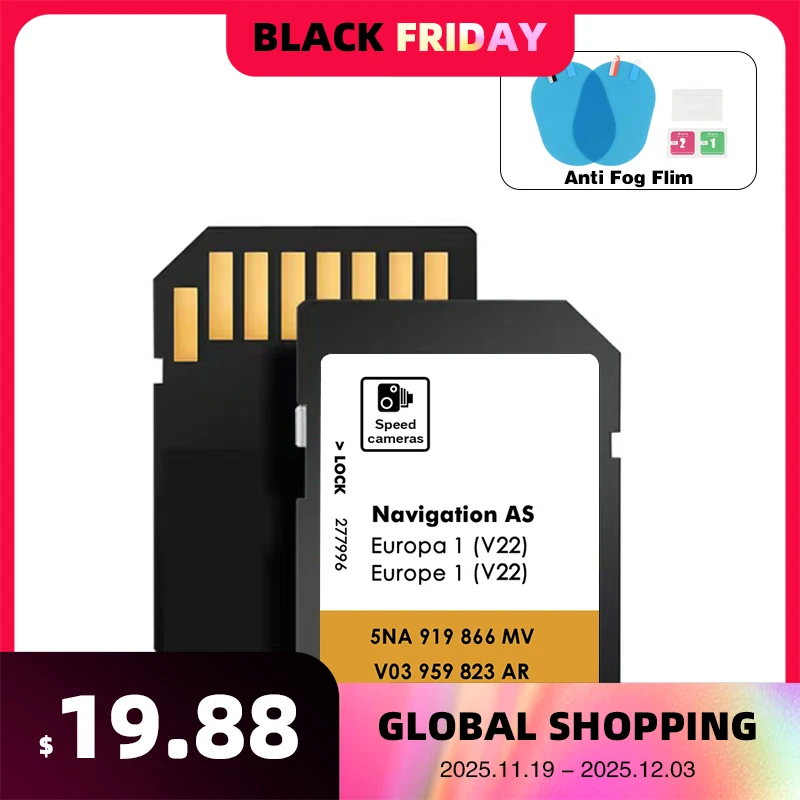 

НОВИНКА для VW Discover Media Navigation AS V19 Map UK Europe 2024 Sat Nav SD Card 32 ГБ