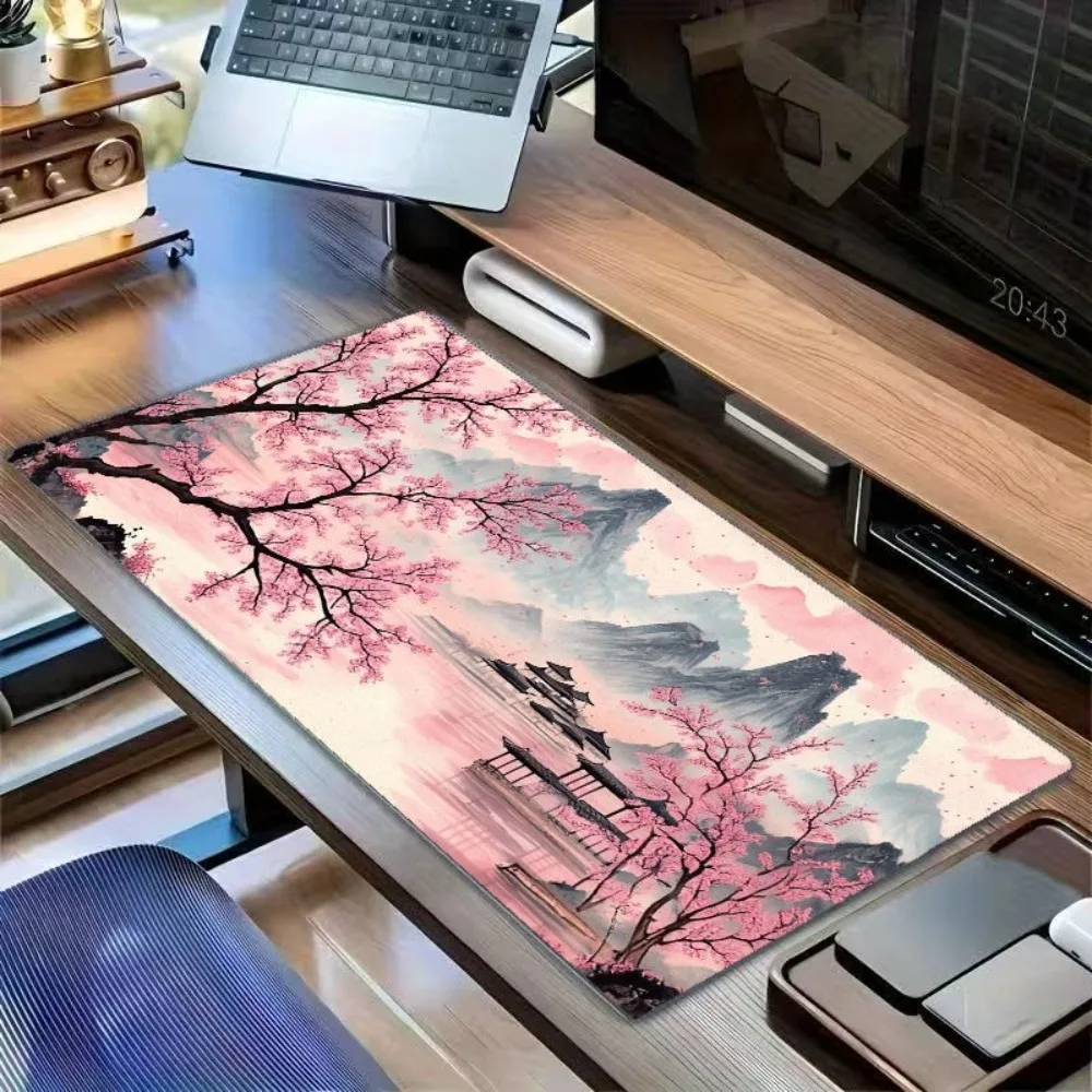 Cherry blossom tree landscape modern office desk accessories desk organizers and trays alfombrillas gaming alfombrilla ratón