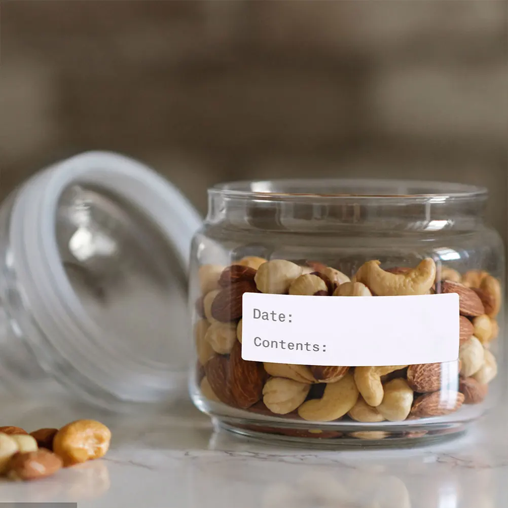 

1 Roll Writable Food Storage Labels For Jars Bottles Freezer Containers Date Marking Stickers Kitchen Organization Blank Label