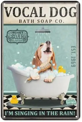 Vintage Metal Signs Vocal Dog Bath Soap Company.