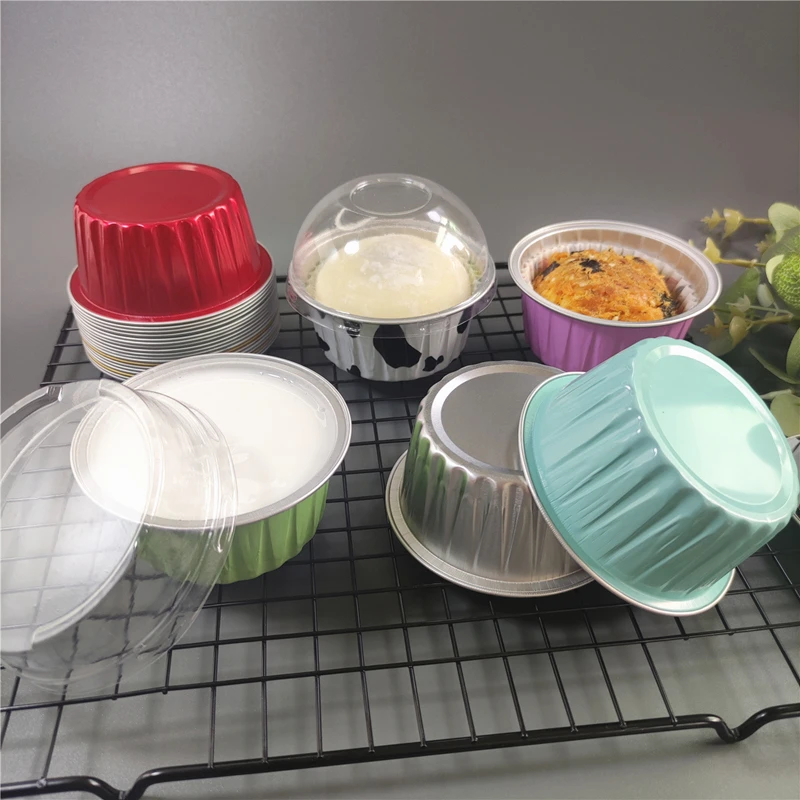 

Foil Cake Mold Lightweight Molded Disposable Baking Tray Heat-Resistant Aluminum Foil Tin Cup For Kitchen Essentials