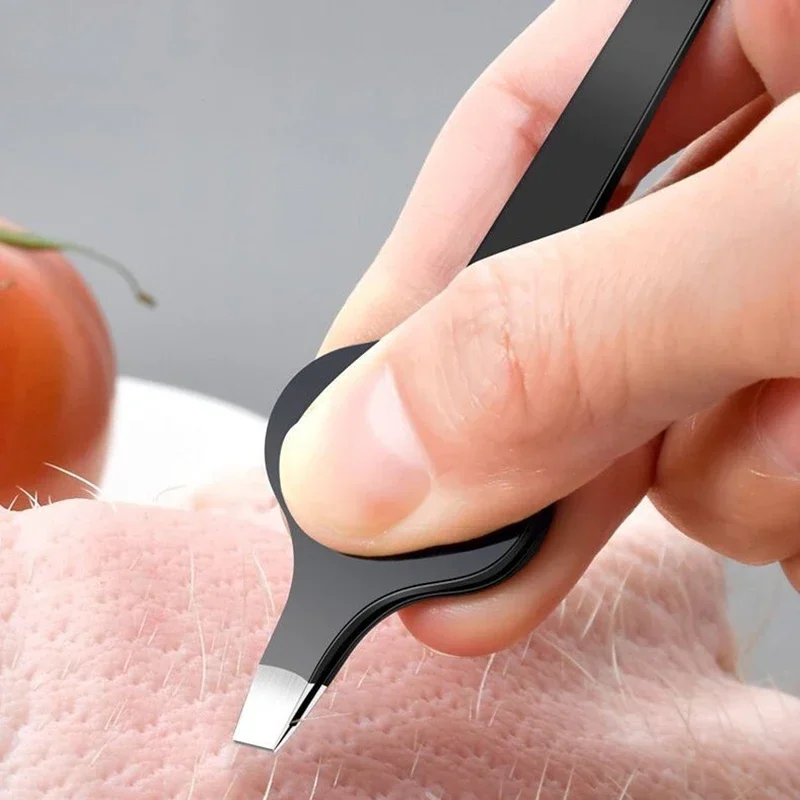 Out handle pig 1 pçs máquina de cortar cabelo pinça inclinada com oco profissional sobrancelha removedor de pêlos faciais prático ferramenta de beleza para mim