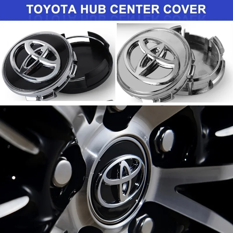 4pcs 56mm/62mm Car Tyre Wheel Center Rim Hub Caps Badge Cover Emblemem For Toyota camry corolla rav4 yaris prius Accessories