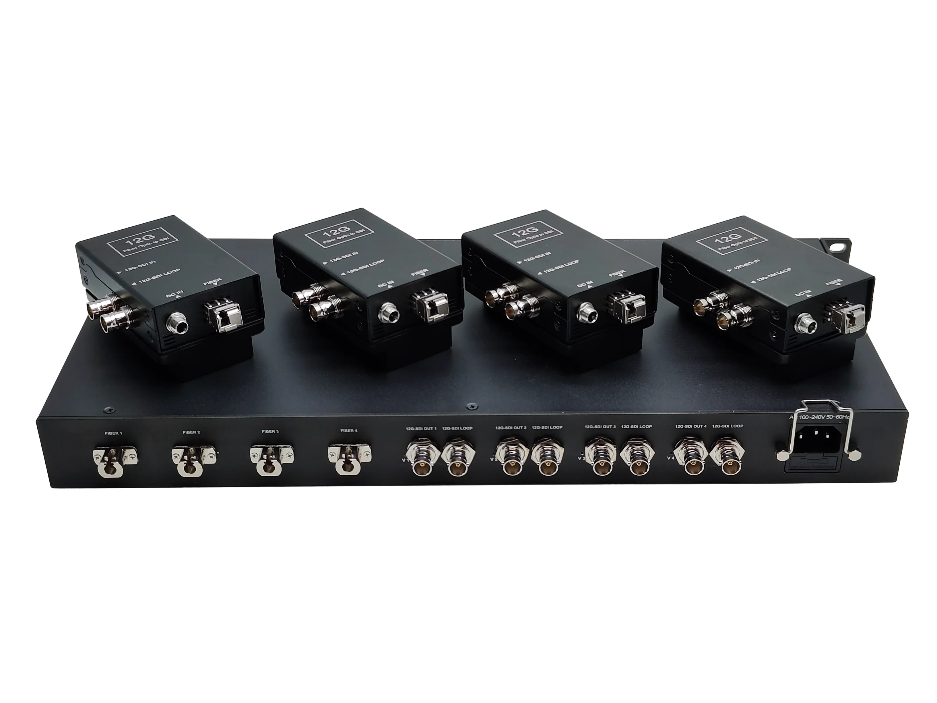 وحدات كاميرا فيديو ذات 4 منافذ على نظام الألياف الضوئية المطبق على شاحنات OBVAN وOB ونظام المركبات SNG