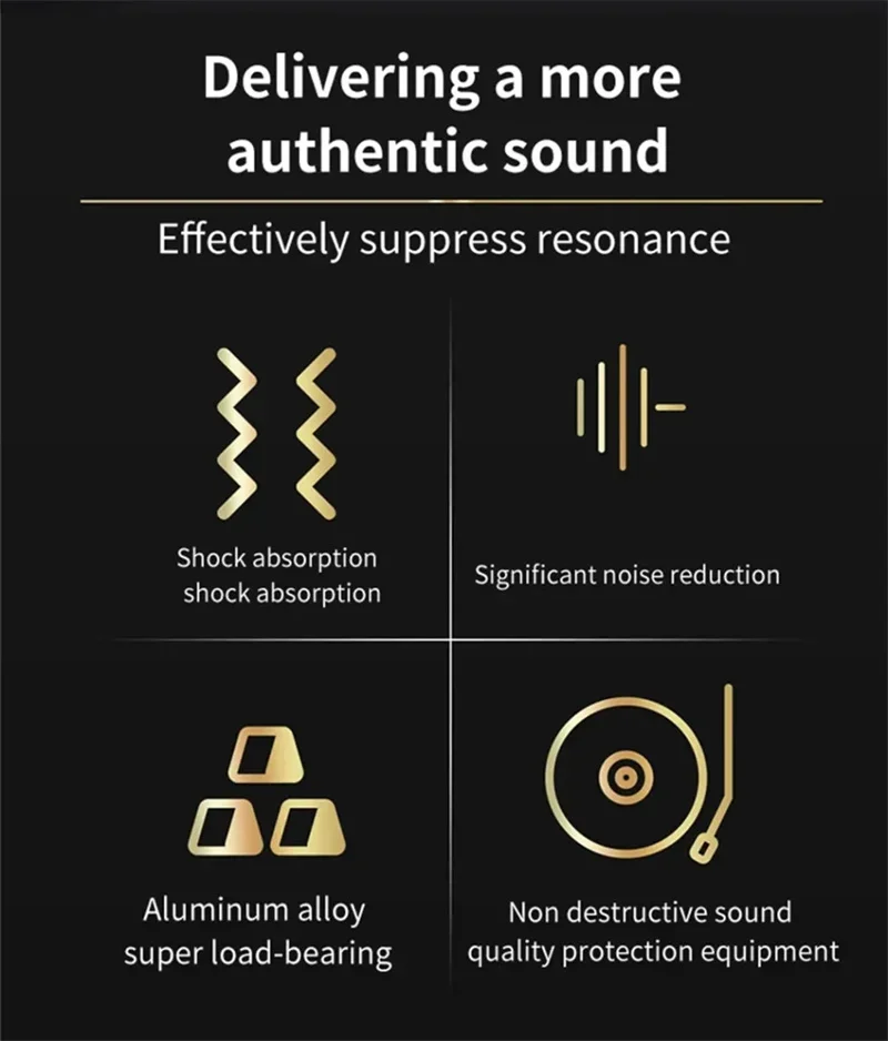 Anti-Schock-Fußpolster, Vibration, Stahlkugel, Stoßdämpfung, Lautsprecherständer aus Aluminiumlegierung für Audioverstärker, Unterhaltungselektronik – Detail 2