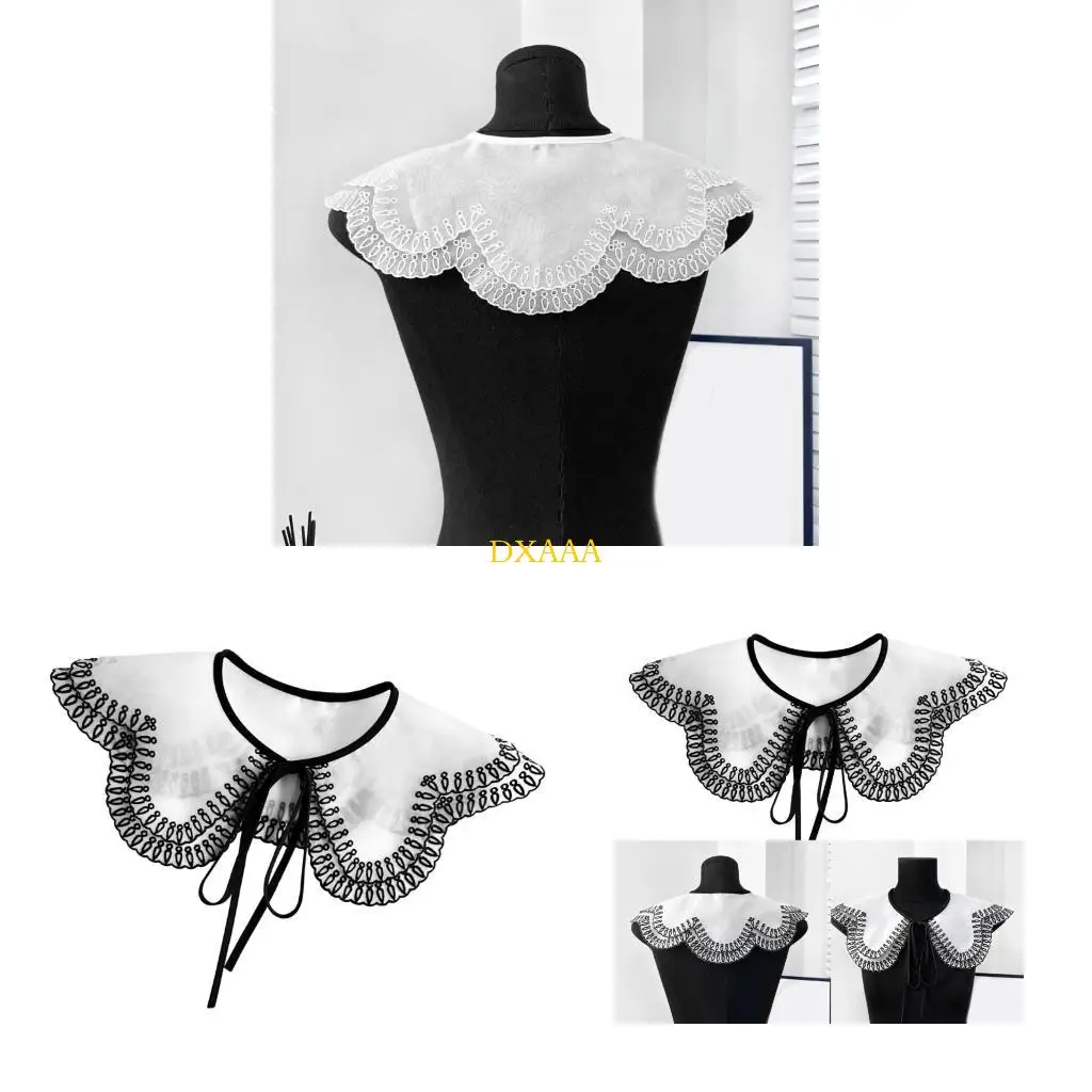 dxaa-destacavel-renda-design-artistico-bordado-falsa-facil-fixacao-para-mulheres-profissionais-roupa-casual