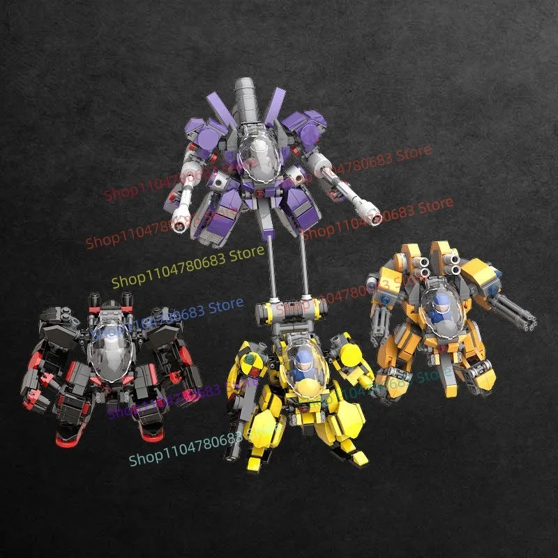 

MOC новый военный строительный блок, мини-кукла, Manned Small Mecha Team Alpha Team, игрушка, подарочная коллекция украшений