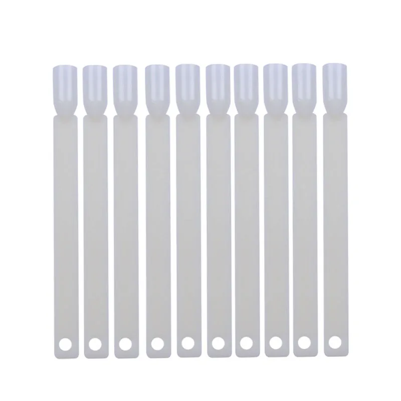 10pcs/lot False Nail Art Tips Board Sticks Polish Display Fan Practice Tool