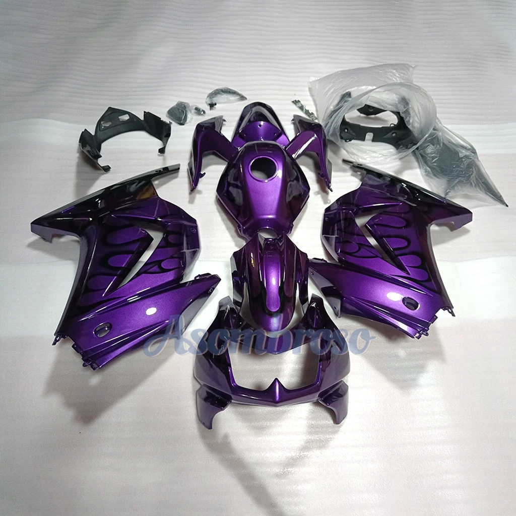 Fit for Ninja 250 EX250 08-14 ZX250 2008 2009 2010 2011 2012 2013 2014 Motorcycle Fairing Injection Purple flame ZXMT