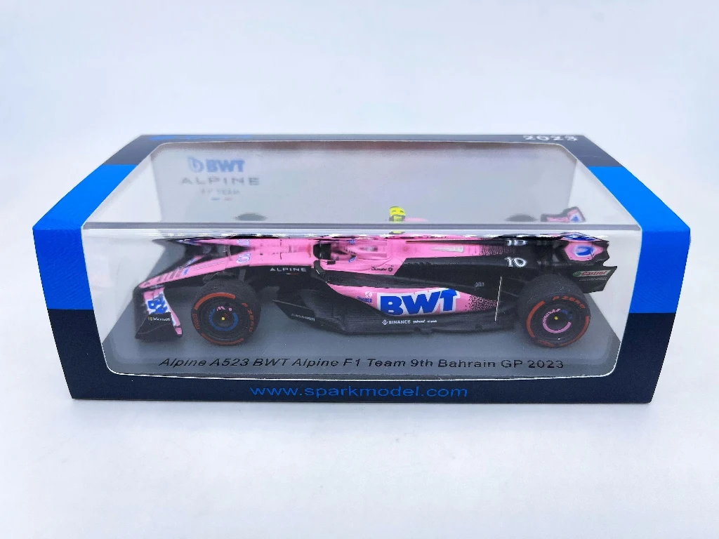 SPARK 1:43 F1 Alpine A523 BWT Gasley 2023 Bahrain Simulation Limited Edition Resin Metal Static Car Model Toy Gift