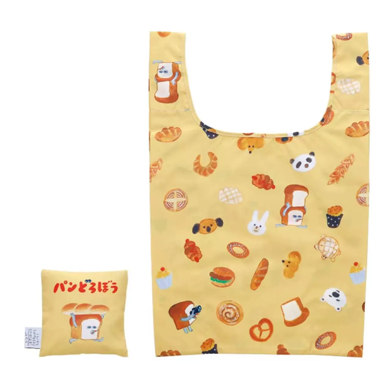

Adorable Bread Thieve Print Large Capaci Portable op Bag Eco-Friendly Storage Bag Casual ex Square ape Cartoon ...