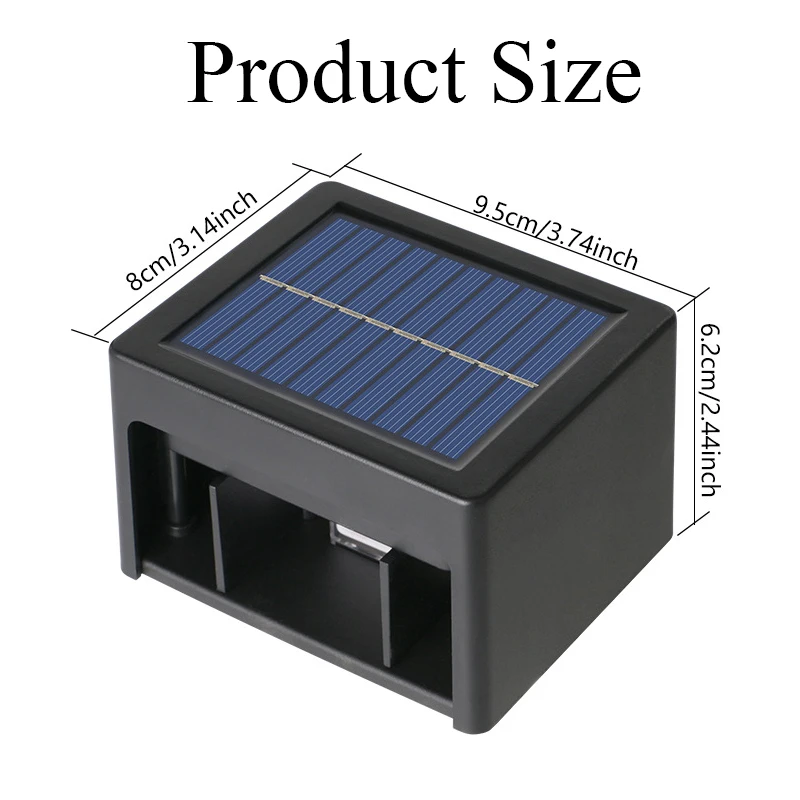 Настенная лампа с солнечной батареей, яркая Водонепроницаемая настенная лампа с регулируемым углом освещения для двора, сада, декоративные светильники