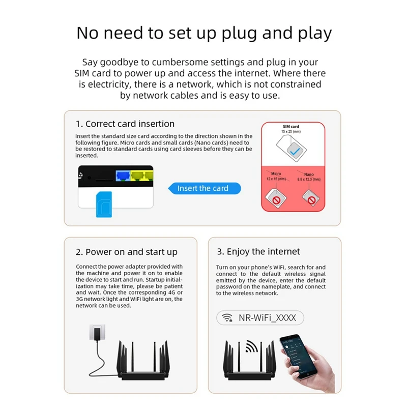 5G Industrial Grade Wifi Router 1200Mbps 5G CPE Detachable 8 Antenna Unlock Modem Portable Broadband Network WAN Durable EU Plug