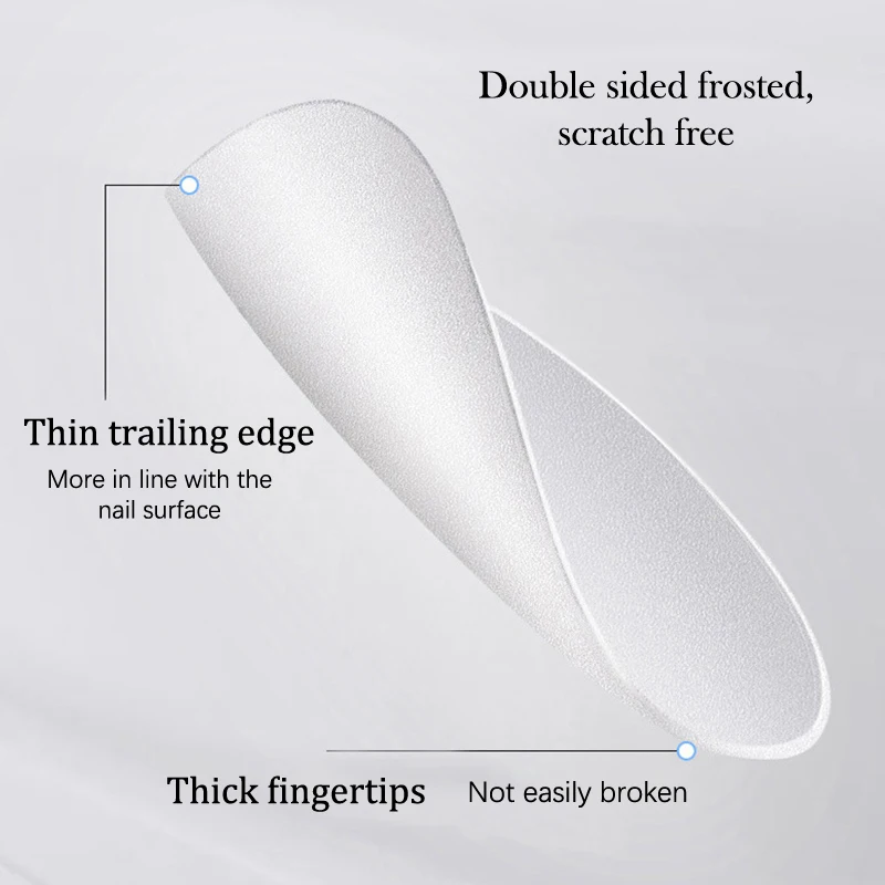 100 pièces presse sur ongles conseils moyen court forme amande/carré/Soft Gel ongles conseils faux ongles tremper facile Extensions d'ongles