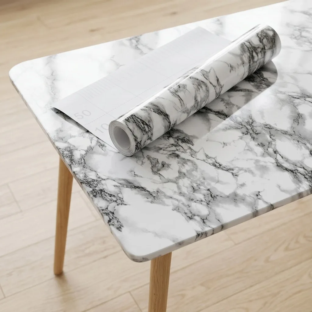 Marble Kitchen Oil-Proof Film Self-Adhesive Waterproof Stove Moisture-Proof Countertop Cabinet Renovation Tile Sticker