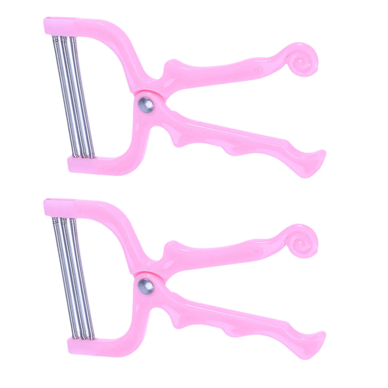 1Set Facial Hair Remover Manual Threader Stainless Steel Spring ABS Handle Quick Effective Hair Removal Tool for Smooth Face