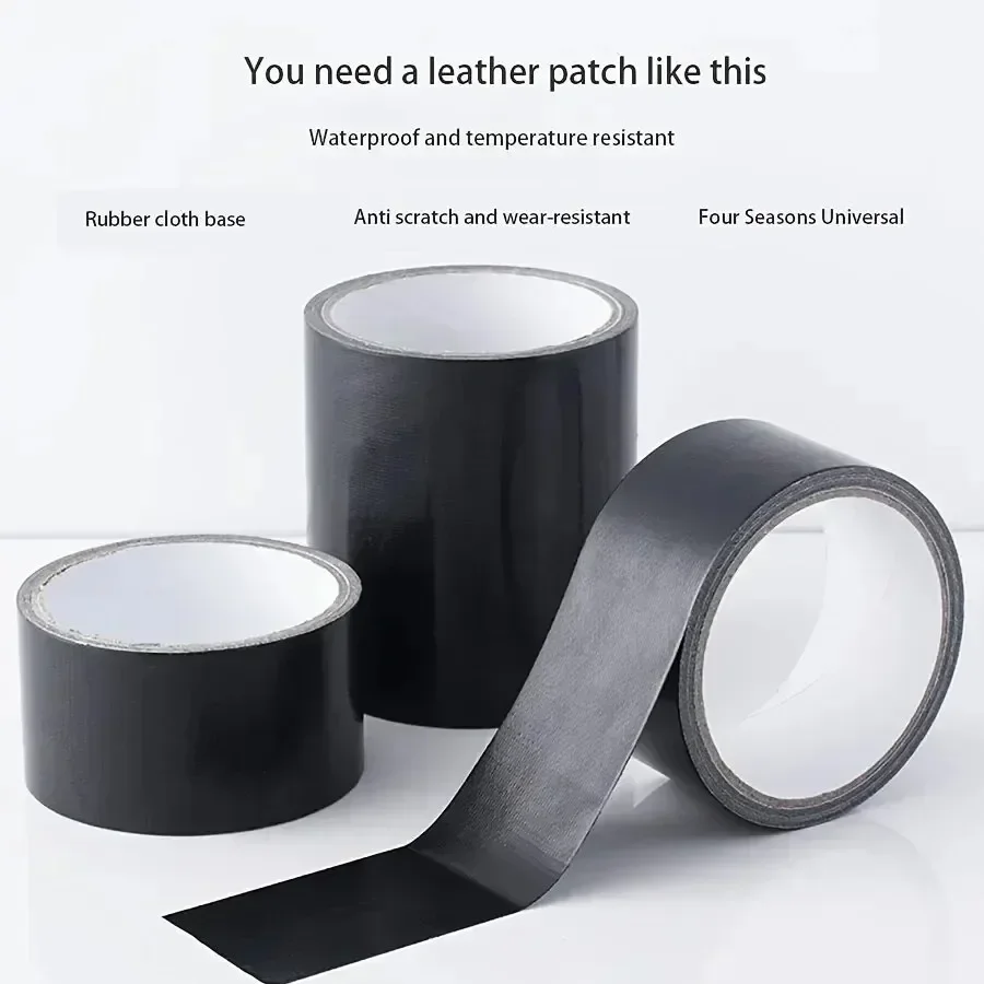 Black Duct Tap Tear by Hand Heavy Duty Carton Sealing Packing Cloth Duct Tape Waterproof Muti-Purpose Craft Repair Pipe Tape