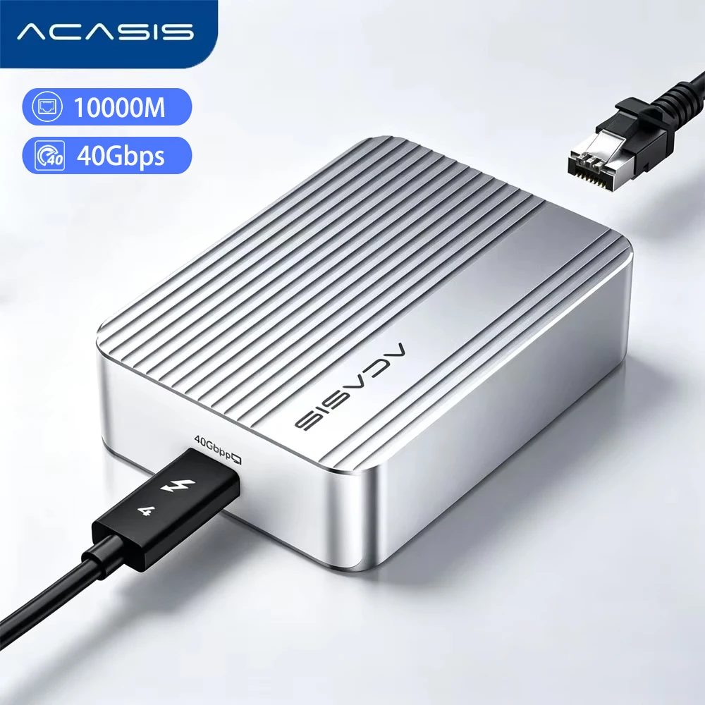 ACASIS 10Gbps USB-C To RJ45 Ethernet Adapter Thunderbolt 5/4/3 USB4 10000Mbps High Speed Network LAN Card For MacBook Windows PC