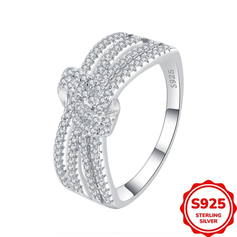 

Классическое элегантное аутентичное женское обручальное кольцо из серебра S925 с бриллиантовым крестом неправильной формы