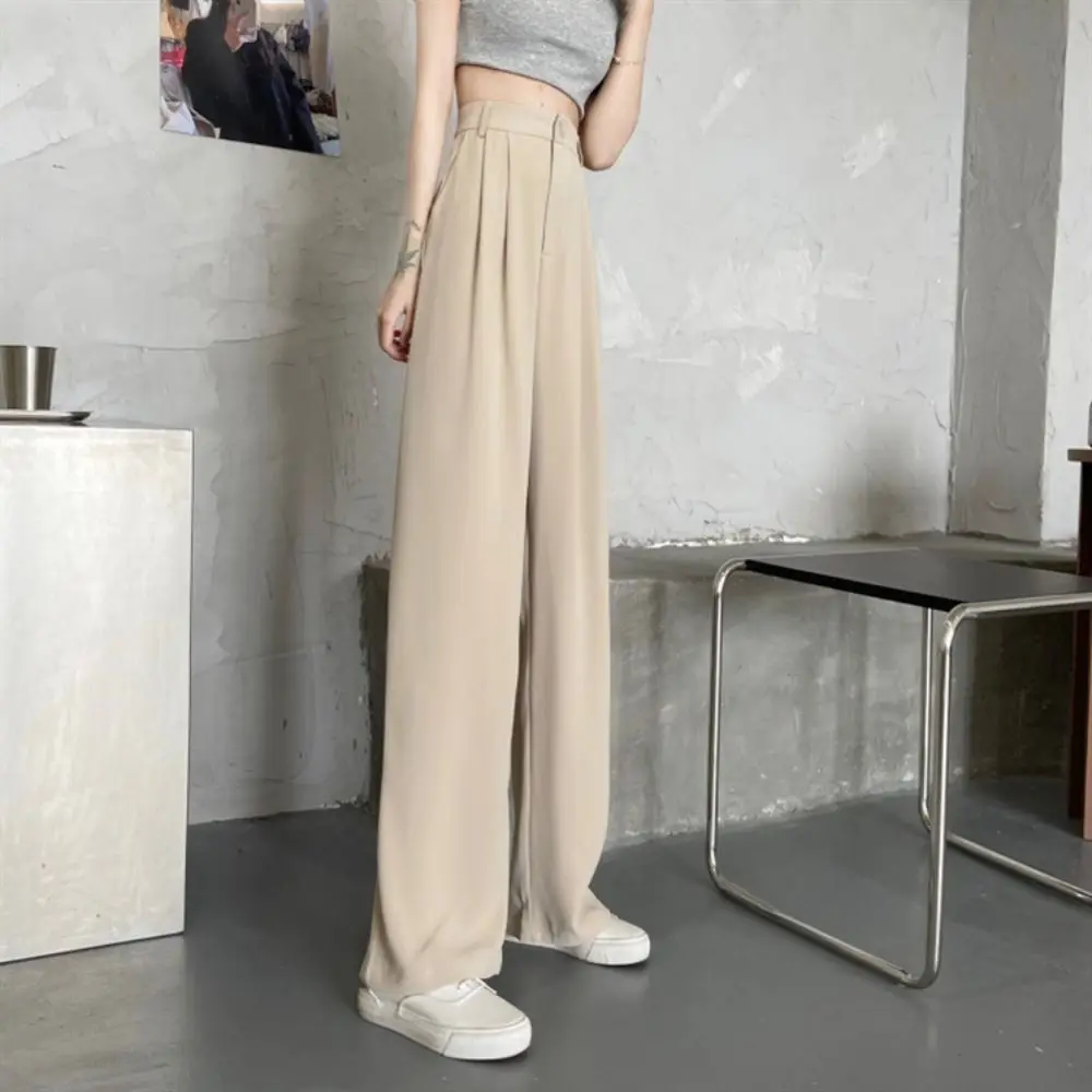

Fashion Loose Baggy Suit Pants Office Casual Straight Leg Pants Trousers Streetwear Wide Leg Pants Women Girls