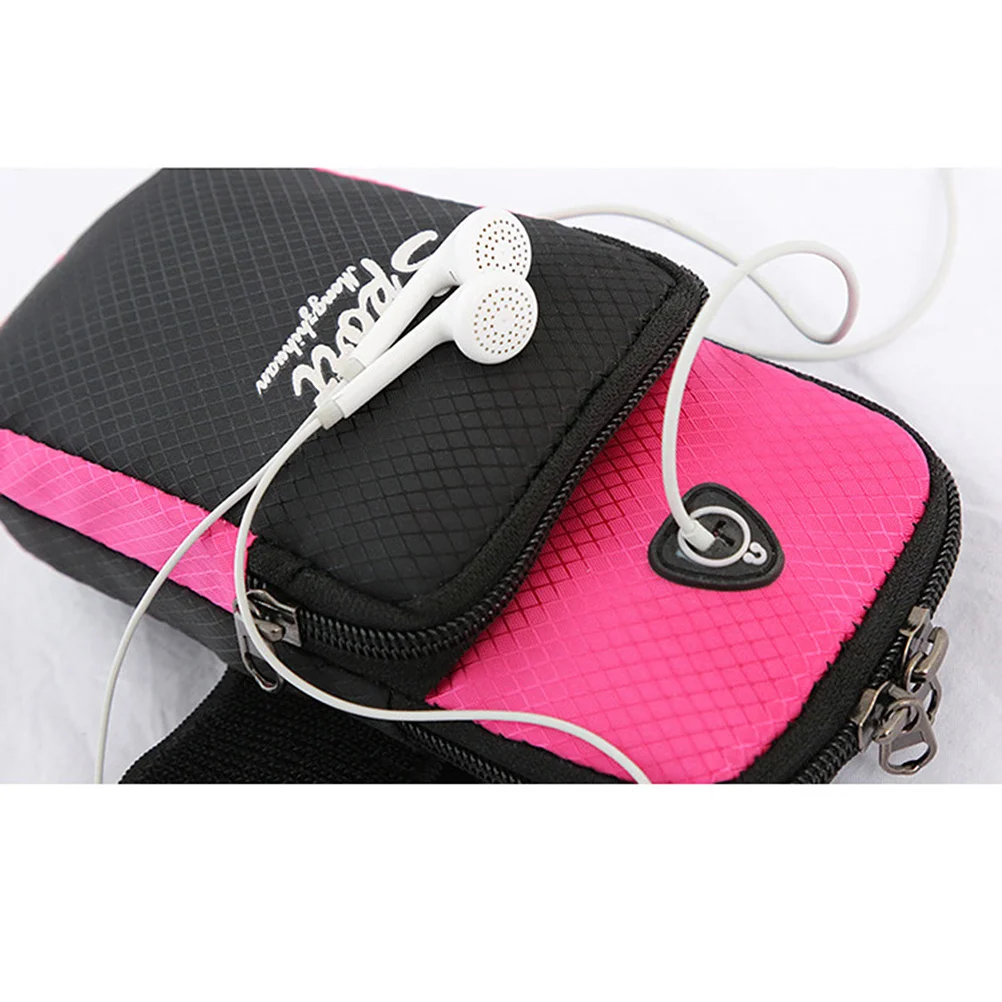 

Многофункциональная розовая красная спортивная повязка на руку для бега, сумка для мобильного телефона, сумка для мобильного телефона для фитнеса, защита от пота, независимые карманы, уличная