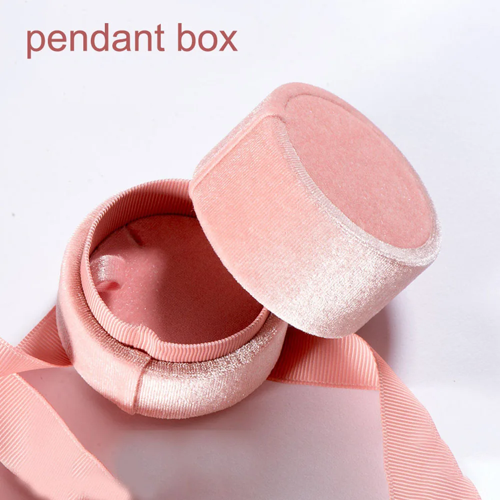 

Упаковочная коробка для украшений с милым бантом, бархатная, для демонстрации свадебных ожерелий, модных аксессуаров и ювелирных изделий