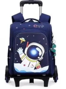 School Trolley Bag with Wheels for boys Wheeled Backpack bag  for girls  school Rolling Backpack Bags Kids Rolling Trolley Bag