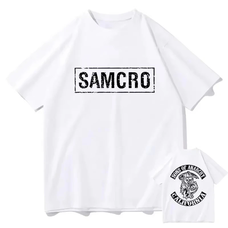 New 2026 Vintage Biker Skull Graphic Printed Cotton Kids Adults Unisex Short Sleeve T-Shirt, Retro Motorcycle Streetwear Tops