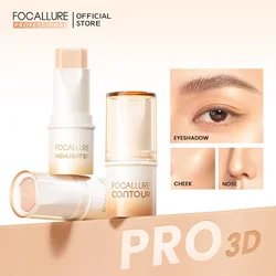 FOCALLURE-bronceadores y Resaltadores faciales 3D, palo impermeable de larga duración, brillo Natural, corrector de contorno, Cosméticos de maquillaje