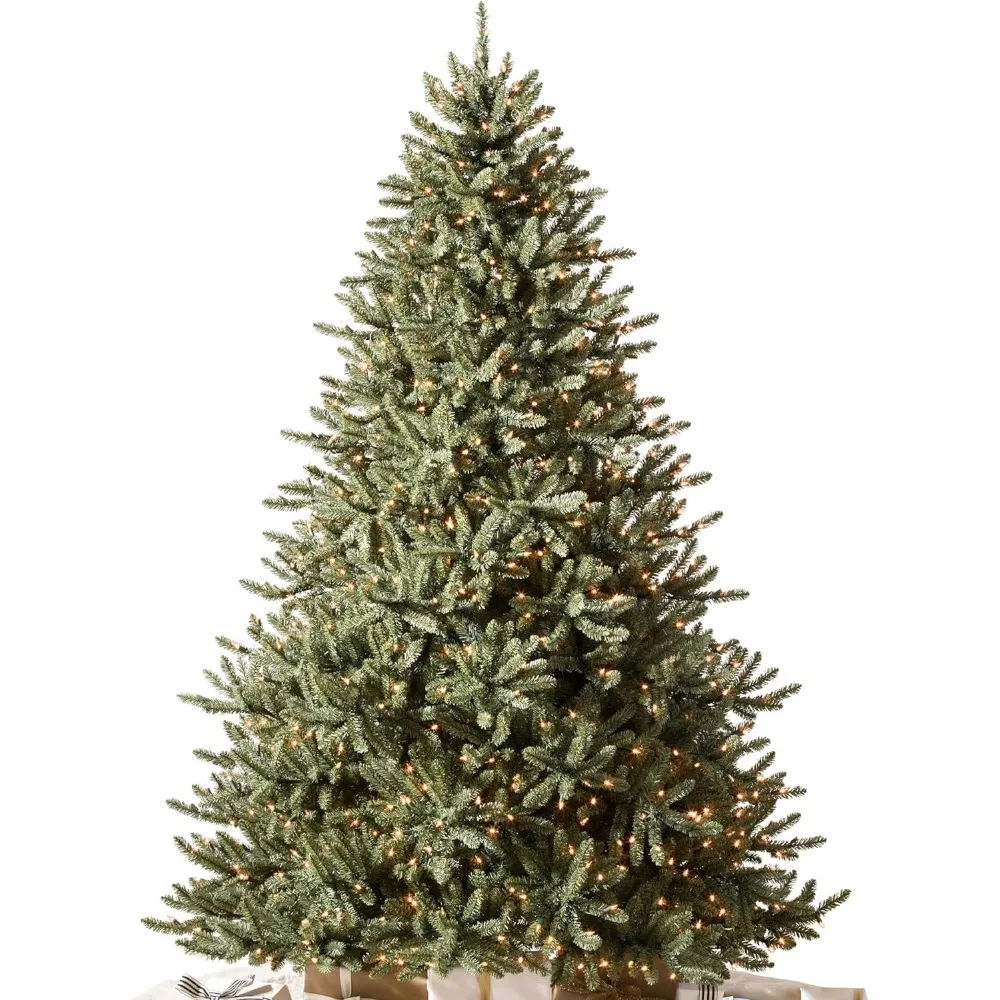 

Hill 4.5ft Pre-Lit Classic Blue Spruce - Artificial Christmas Tree with 300 Clear Incandescent Lights, Easy Plug