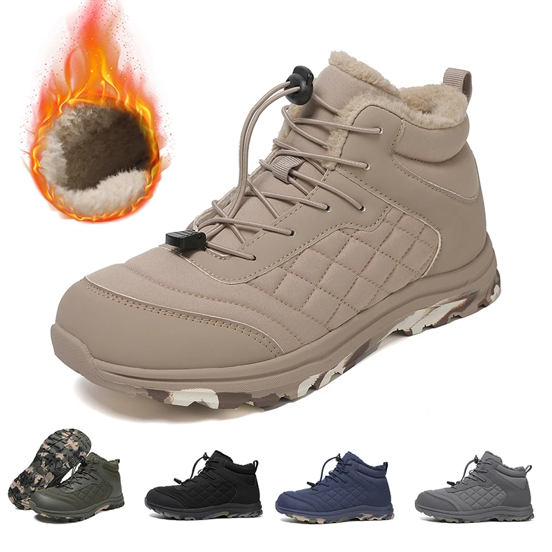 Wide Toe Winter Snow Boots Winter Jogging Sneakers Non Slip Casual Hiking boots Shoes Waterproof for Travel Climbing Hiking