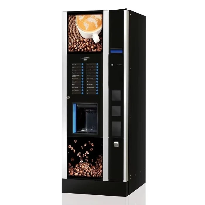 FOODLINE Portable Coffee Vending Kiosk One Key Clean Multi Payment Ways Fresh Coffee Self Selling Device