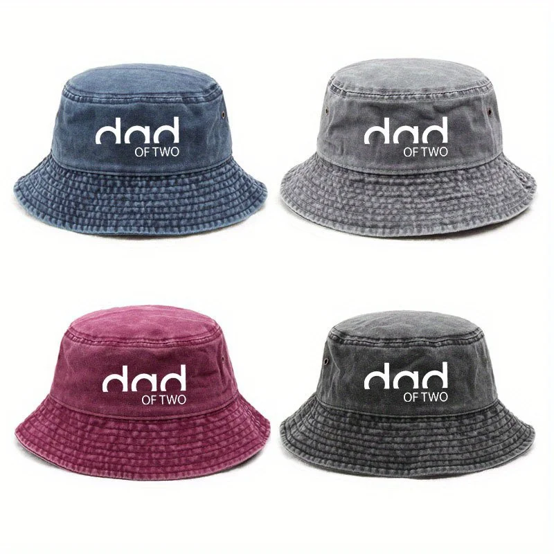DAD TO TWO Printed Fisherman Hat - Lightweight And Breathable Outdoor Fisherman Hat, Suitable for Camping, Travel, Hiking, Hand