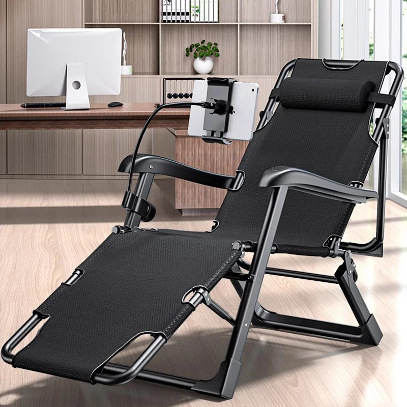 Metal Black Recliner Luxury Creative Back Rest Portable Unique Modern Chair Industrial Outdoor Poltrona Relax Bedroom Furniture