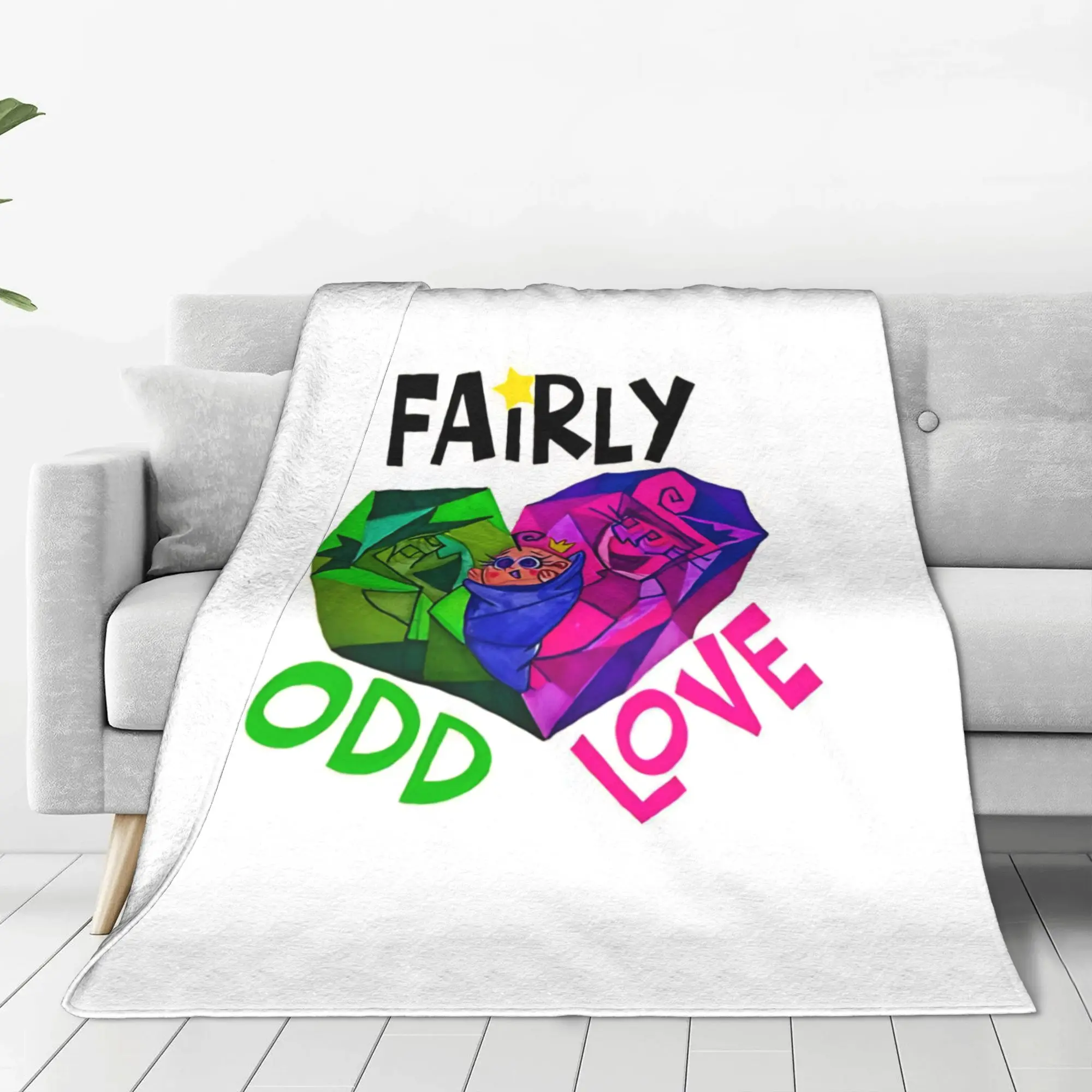 1PC colorful whimsical Fairly Odd Treasures Home Room Decorations Winter Blankets For Adults Bedding Home Interior Sofa Knee