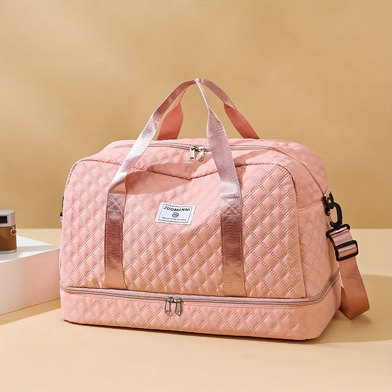 Lässige Nylon-Reisetasche, Große Kapazität für Sport- und Fitness-Aufbewahrung, Tragbare Weekender-Übernachtungstasche mit Mehreren Fächern – Detail 7