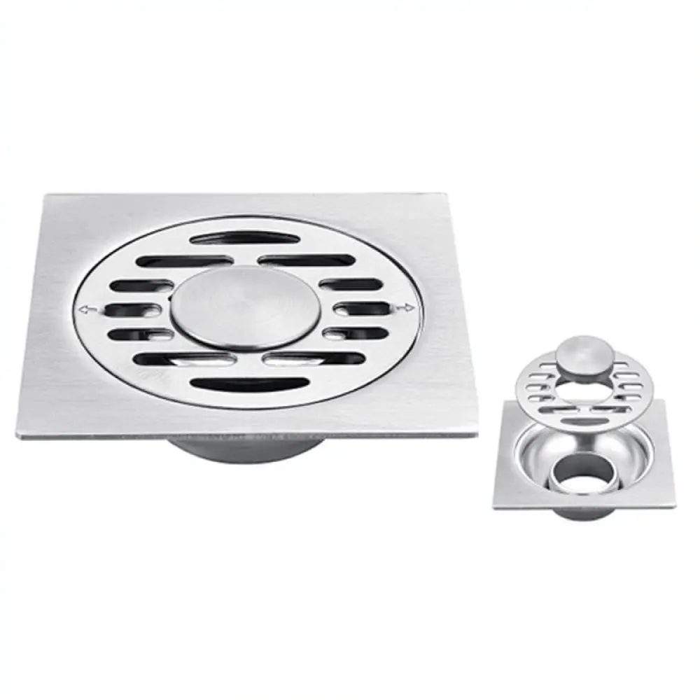 Durable Durable Brushed 304 Stainless Steel Floor Drain Anti Clog Shower Waste Filter Modern Deodorant Sink Grate Bathroom Laundry Room - Aliexpress Deal