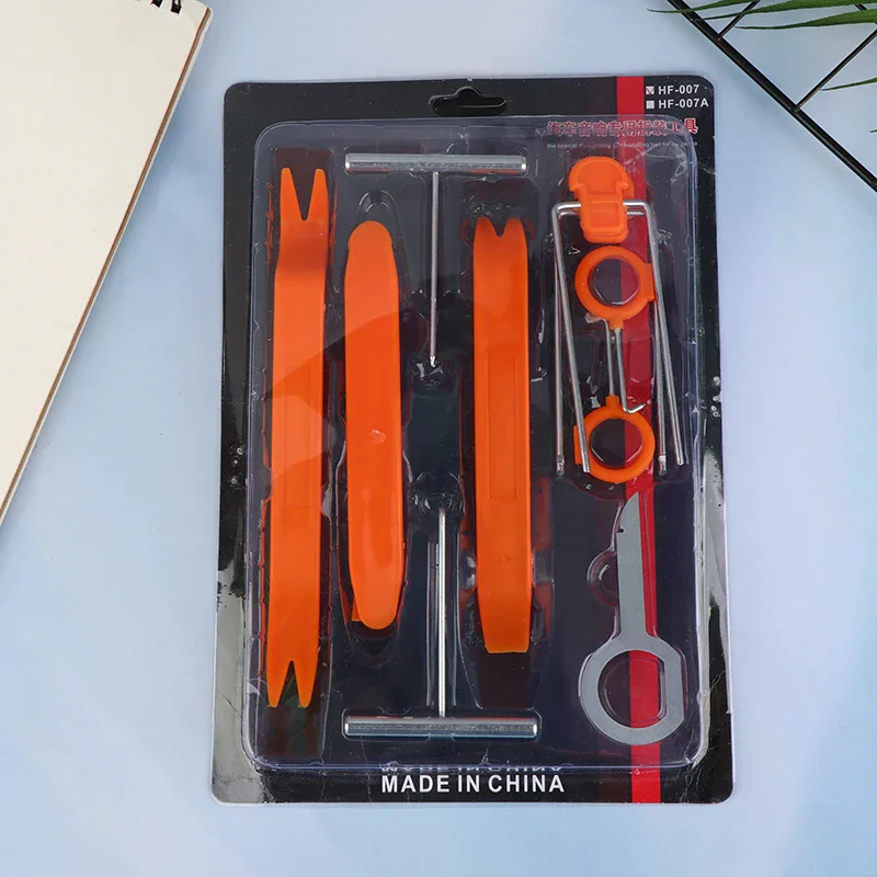 

12pcs/set Auto Door Clip Panel Trim Removal Tool Kits 4in1 Car Door Panel Audio Dash Trim Clip Pry Removal Install Refit Tool