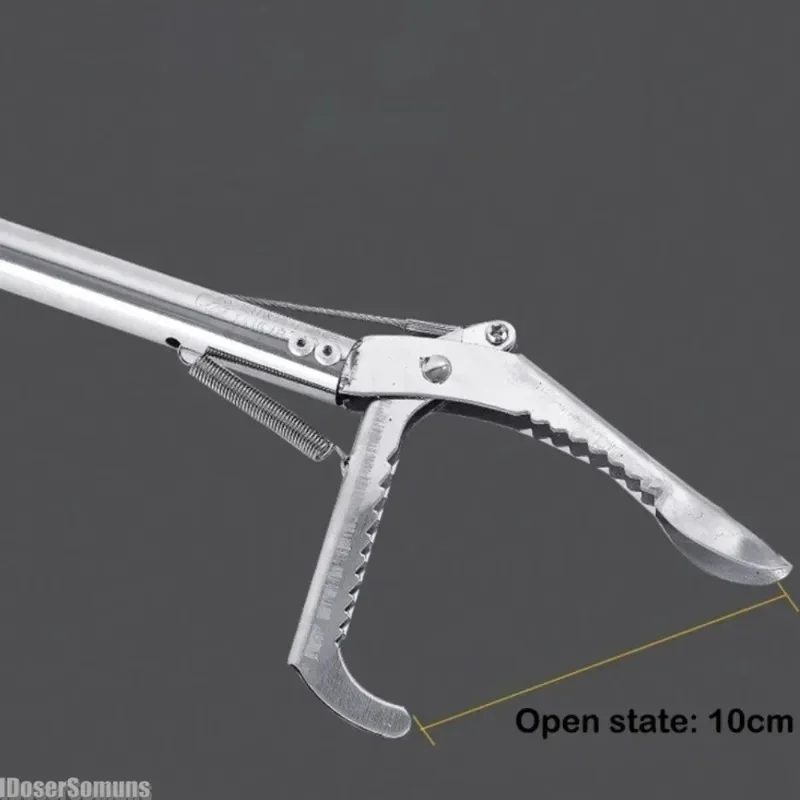 New  Two Types Head Foldable Reptile Grabber Tool Snake Hook Catcher Tool For Outdoor Stainless Steel Snake Catcher Tongs