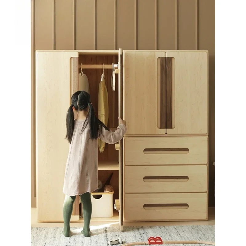 Wardrobe chest solid wood environmental protection, storage cabinet