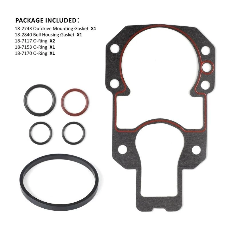 652F Comprehensive Outdrive Mounting Gasket Set Corrosion Resistant Gasket 94996Q2 Boat Engine Maintenance Simple Installs