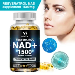 NAD Supplements Capsules, 1500mg - with Resveratrol, Antioxidant Enhancer That Slows Down The Cellular Aging Process