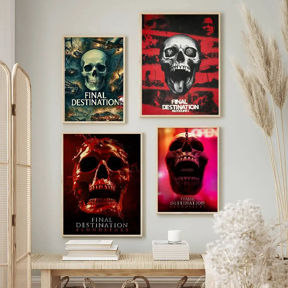Horror Movie Final Destination Posters Premium Self-Adhesive No Residue Wall Sticker for Home Office Bar Decor