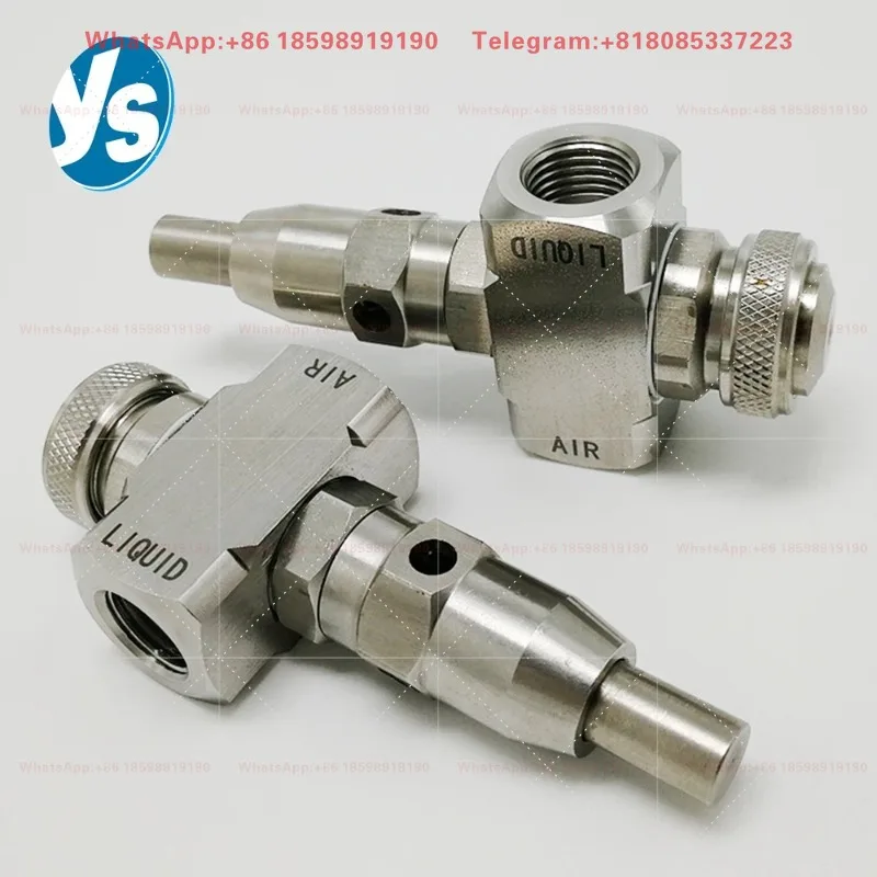 JCO Pressure Flan Fan Two-fluid Air Atomizing Nozzle Stainless Air Automatic Nozzles with Cleanout Needle