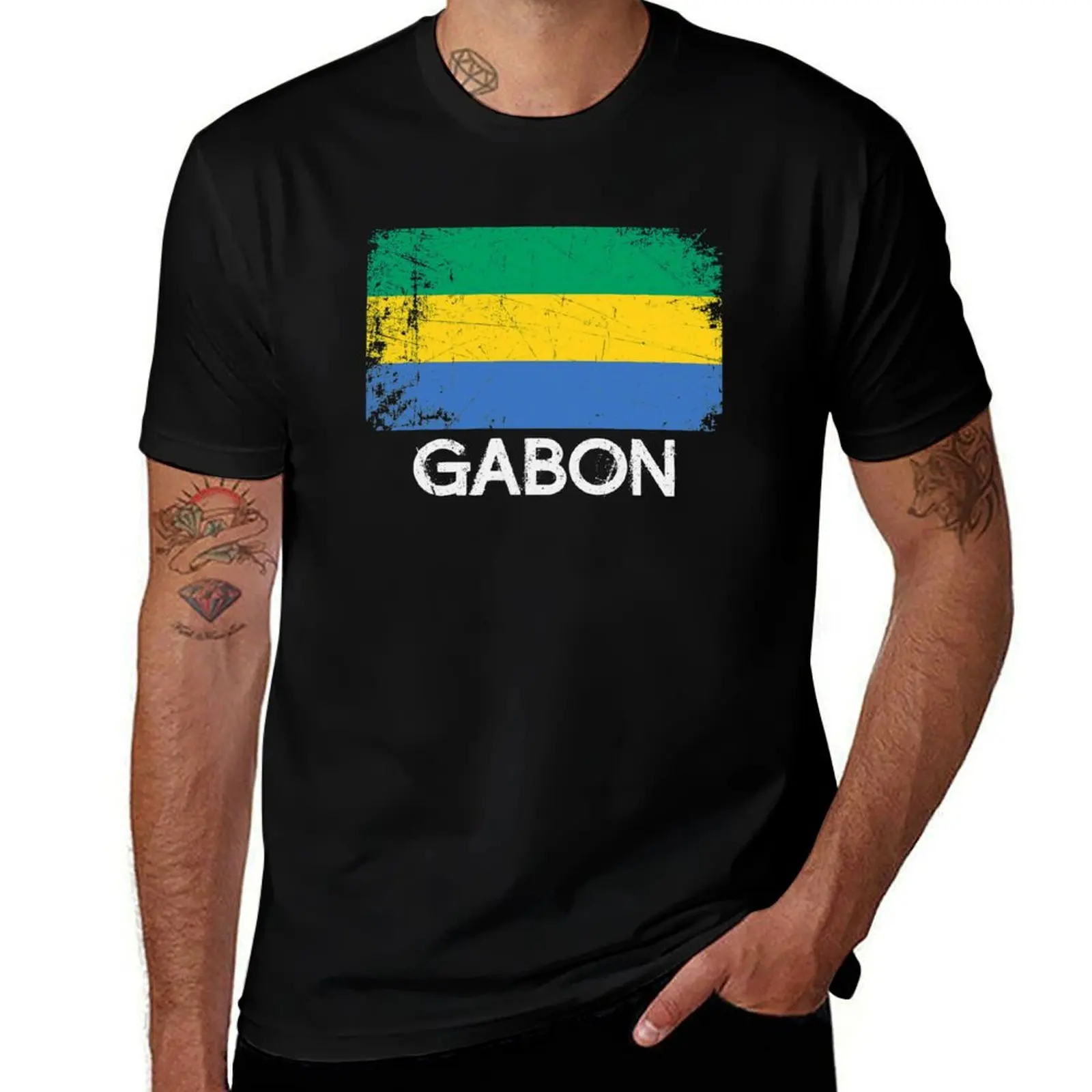 

Gabonese Flag Design | Vintage Made In Gabon Gift T-Shirt anime shirt korean fashion man clothes outfits for men