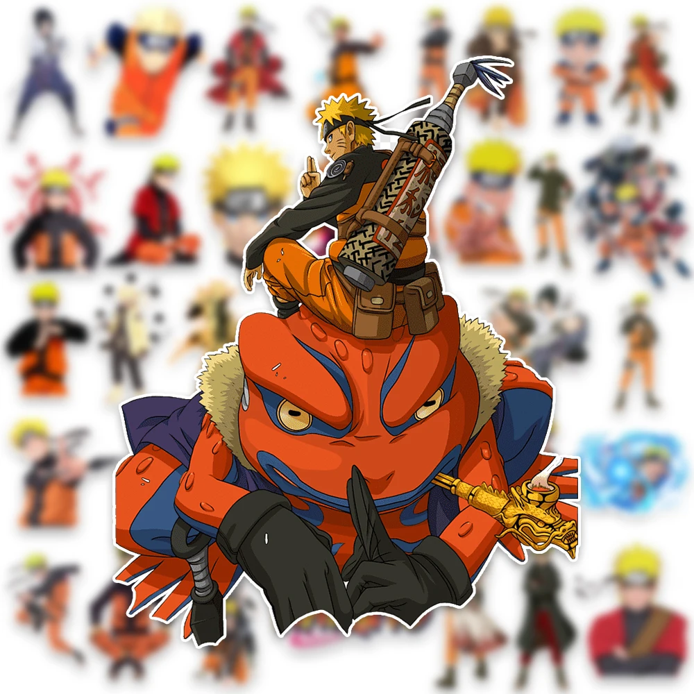50 قطعة حقيبة ناروتو أنيمي ملصق الكتابة على الجدران اوتشيها ساسوكي اوزوماكي ناروتو الهاتف الغيتار المحمول دفتر لاصقة تزيين