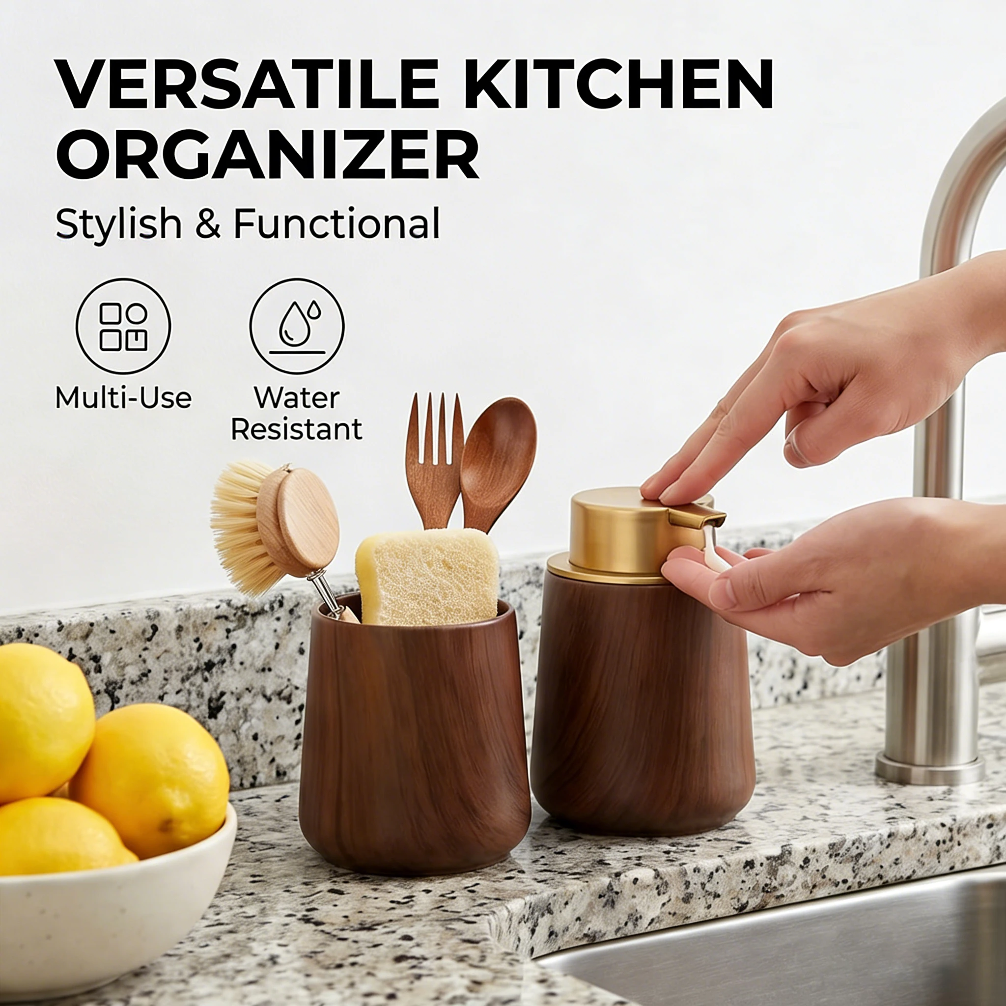 Elegantes Handseifenspender- u – Home Essentials Bathroom Organizer Bewertung und Preis