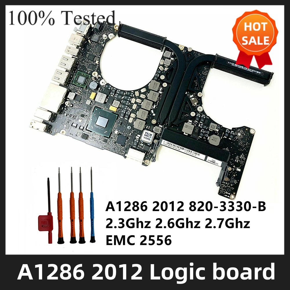 820-3330-B A1286 LOGIC BOARD FOR MacBook Pro A1286 MID 2012 EMC 2556 MD103 MD104 Motherboard