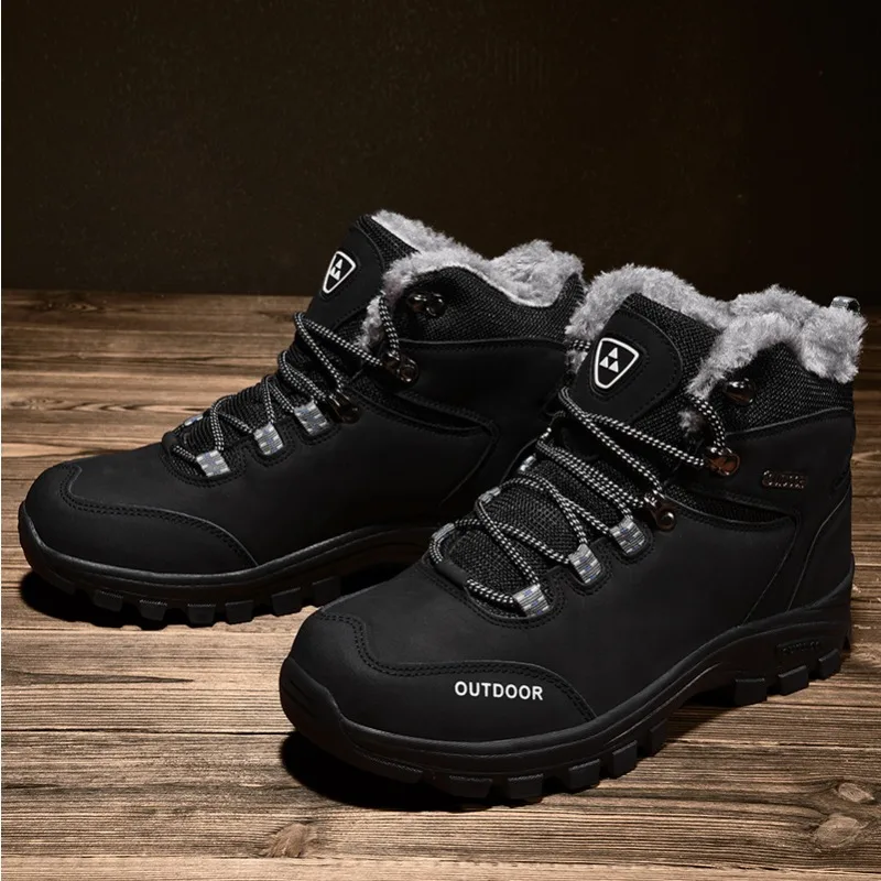 

YRZL Lightweight Hiking Shoes Men 2025 Anti Slip Trekking Boots Thermal Boots for Men Non Slip Outdoor Shoes Comfortable Durable