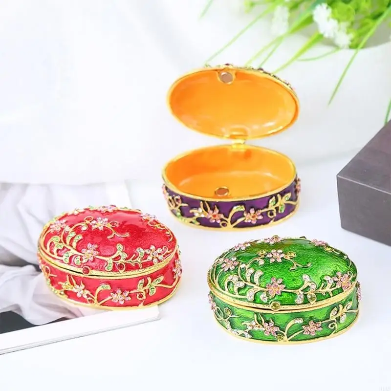 91AF Fashionable Retro Jewelry Storage Case Durable And Portable Accessories Box x